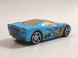 2009 Hot Wheels Airshot Super Drop 40 Somethin' Light Satin Blue Die Cast Toy Car Vehicle