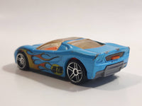 2009 Hot Wheels Airshot Super Drop 40 Somethin' Light Satin Blue Die Cast Toy Car Vehicle