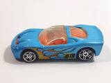 2009 Hot Wheels Airshot Super Drop 40 Somethin' Light Satin Blue Die Cast Toy Car Vehicle