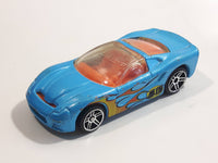 2009 Hot Wheels Airshot Super Drop 40 Somethin' Light Satin Blue Die Cast Toy Car Vehicle