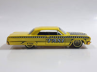 2007 Hot Wheels Taxi Rods '64 Impala Yellow Die Cast Toy Classic Car Vehicle