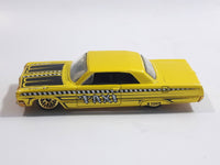 2007 Hot Wheels Taxi Rods '64 Impala Yellow Die Cast Toy Classic Car Vehicle