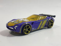 2011 Hot Wheels Thrill Racers Highway Nerve Hammer Purple Die Cast Toy Car Vehicle