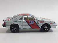 Yatming Ford Mustang Pace Car No. 1028 White Die Cast Toy Muscle Race Car Vehicle