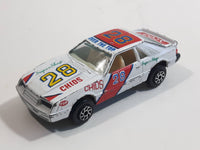 Yatming Ford Mustang Pace Car No. 1028 White Die Cast Toy Muscle Race Car Vehicle