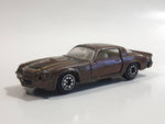 Vintage Yatming Chevy Camaro Z28 Brown No. 1077 Die Cast Toy Muscle Car Vehicle with Opening Doors Made in Hong Kong