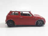 Motor Max No. 6057 2001 Mini Cooper Red with White Roof Die Cast Toy Car Vehicle
