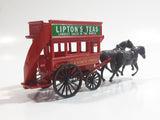 Lledo Days Gone DG-4 Lipton's Teas Horse Drawn Carriage Double Decker Bus Red Die Cast Toy Car Vehicle