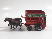 Lledo Days Gone DG-4 Lipton's Teas Horse Drawn Carriage Double Decker Bus Red Die Cast Toy Car Vehicle