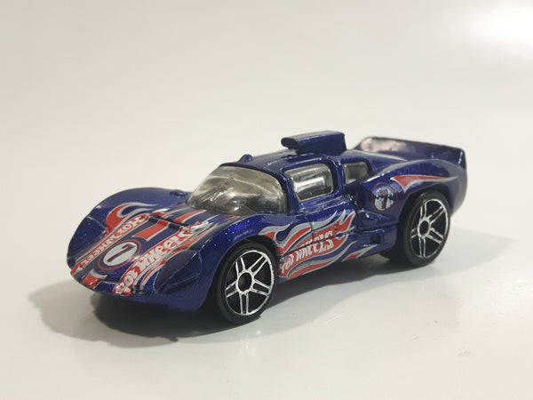 2008 Hot Wheels TEAM: Hot Wheels Racing Chaparral 2D Metalflake Dark Blue Die Cast Toy Car Vehicle