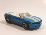 2008 Hot Wheels Camaro Convertible Concept Metalflake Blue Die Cast Toy Car Vehicle