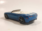 2008 Hot Wheels Camaro Convertible Concept Metalflake Blue Die Cast Toy Car Vehicle