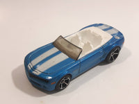 2008 Hot Wheels Camaro Convertible Concept Metalflake Blue Die Cast Toy Car Vehicle