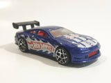 2008 Hot Wheels Team: Hot Wheels Racing Nissan Silvia S-15 Metalflake Dark Blue Die Cast Toy Car Vehicle