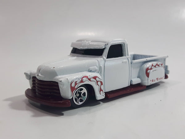 2005 Hot Wheels La Troca Truck White Die Cast Toy Car Lowrider Vehicle