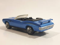 2008 Hot Wheels '70 Pontiac GTO Convertible Metallic Light Blue Die Cast Toy Car Vehicle