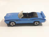 2008 Hot Wheels '70 Pontiac GTO Convertible Metallic Light Blue Die Cast Toy Car Vehicle