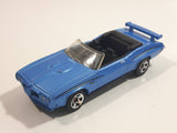 2008 Hot Wheels '70 Pontiac GTO Convertible Metallic Light Blue Die Cast Toy Car Vehicle