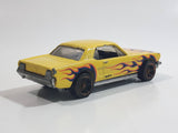 2011 Hot Wheels Heat Fleet '65 Ford Mustang Hardtop Yellow Die Cast Toy Muscle Car Vehicle with Opening Hood