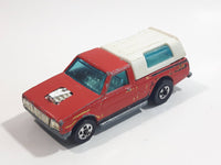 Vintage 1982 Hot Wheels Hi Rakers Dodge D-50 Pickup Truck Red with White Canopy Die Cast Toy Car Vehicle