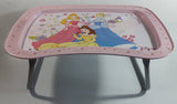 Disney Princess Rapunzel, Belle, Cinderella Light Pink Folding Metal Lunch TV Tray TV Collectible