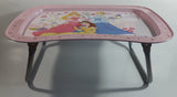 Disney Princess Rapunzel, Belle, Cinderella Light Pink Folding Metal Lunch TV Tray TV Collectible