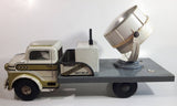 Vintage 1950s Marx Mobile Searchlight Unit No. 14 Truck White and Grey Pressed Steel Toy Car Vehicle 17" Long - Working