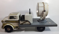 Vintage 1950s Marx Mobile Searchlight Unit No. 14 Truck White and Grey Pressed Steel Toy Car Vehicle 17" Long - Working