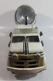 Vintage 1950s Marx Mobile Searchlight Unit No. 14 Truck White and Grey Pressed Steel Toy Car Vehicle 17" Long - Working