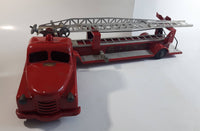 Vintage 1950s Structo Fire Engine Aerial Ladder Truck S.F.D. Red Pressed Steel Truck and Trailer Toy Car Vehicle 33" Long