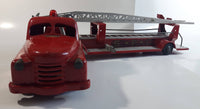 Vintage 1950s Structo Fire Engine Aerial Ladder Truck S.F.D. Red Pressed Steel Truck and Trailer Toy Car Vehicle 33" Long