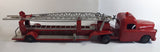 Vintage 1950s Structo Fire Engine Aerial Ladder Truck S.F.D. Red Pressed Steel Truck and Trailer Toy Car Vehicle 33" Long