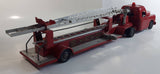 Vintage 1950s Structo Fire Engine Aerial Ladder Truck S.F.D. Red Pressed Steel Truck and Trailer Toy Car Vehicle 33" Long