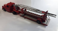 Vintage 1950s Structo Fire Engine Aerial Ladder Truck S.F.D. Red Pressed Steel Truck and Trailer Toy Car Vehicle 33" Long