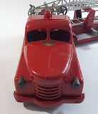 Vintage 1950s Structo Fire Engine Aerial Ladder Truck S.F.D. Red Pressed Steel Truck and Trailer Toy Car Vehicle 33" Long