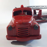 Vintage 1950s Structo Fire Engine Aerial Ladder Truck S.F.D. Red Pressed Steel Truck and Trailer Toy Car Vehicle 33" Long