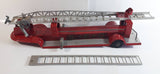 Vintage 1950s Structo Fire Engine Aerial Ladder Truck S.F.D. Red Pressed Steel Truck and Trailer Toy Car Vehicle 33" Long