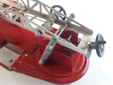 Vintage 1950s Structo Fire Engine Aerial Ladder Truck S.F.D. Red Pressed Steel Truck and Trailer Toy Car Vehicle 33" Long