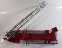 Vintage 1950s Structo Fire Engine Aerial Ladder Truck S.F.D. Red Pressed Steel Truck and Trailer Toy Car Vehicle 33" Long