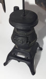 Antique Ornate Pot Belly Stove Shaped Cast Iron Fire Place Tool Set 38 1/2" Tall