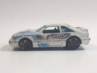 2011 Hot Wheels HW Racing '92 Ford Mustang Pearl White Die Cast Toy Car Vehicle