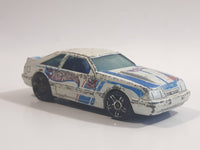 2011 Hot Wheels HW Racing '92 Ford Mustang Pearl White Die Cast Toy Car Vehicle