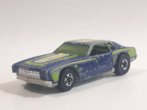 Vintage 1979 Hot Wheels Speedway Specials Monte Carlo Stocker Dark Enamel Blue Die Cast Toy Car Vehicle - Made in Hong Kong