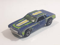 Vintage 1979 Hot Wheels Speedway Specials Monte Carlo Stocker Dark Enamel Blue Die Cast Toy Car Vehicle - Made in Hong Kong