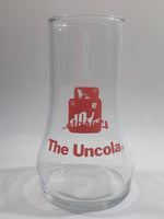 Vintage 1980s 7-Up The Uncola Soda Pop Beverage Upside Down Unique Clear Glass Drinking Cup Collectible