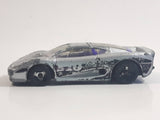 1998 Hot Wheels Dash 4 Cash Series Jaguar XJ220 Silver Die Cast Toy Car Vehicle