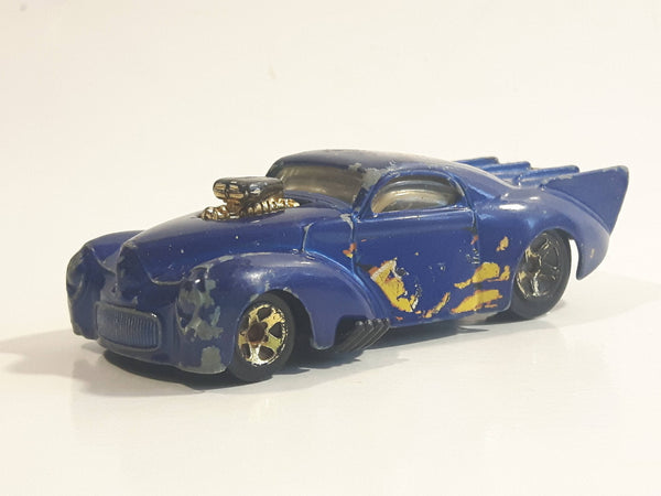 2008 Hot Wheels All Stars '41 Willys Blue Die Cast Toy Hot Rod Car Vehicle