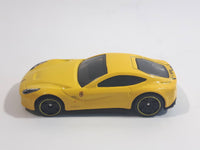 2014 Hot Wheels HW City - Speed Team Ferrari F12 Berlinetta Yellow Die Cast Toy Car Vehicle