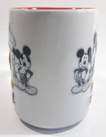 Authentic Original Disney Parks Walt Disney World Mickey Mouse 3D White and Red Ceramic Coffee Mug - Cartoon Character Collectible