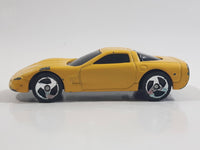 2000 Hot Wheels Corvette Yellow Die Cast Toy Car Vehicle McDonald's Happy Meal